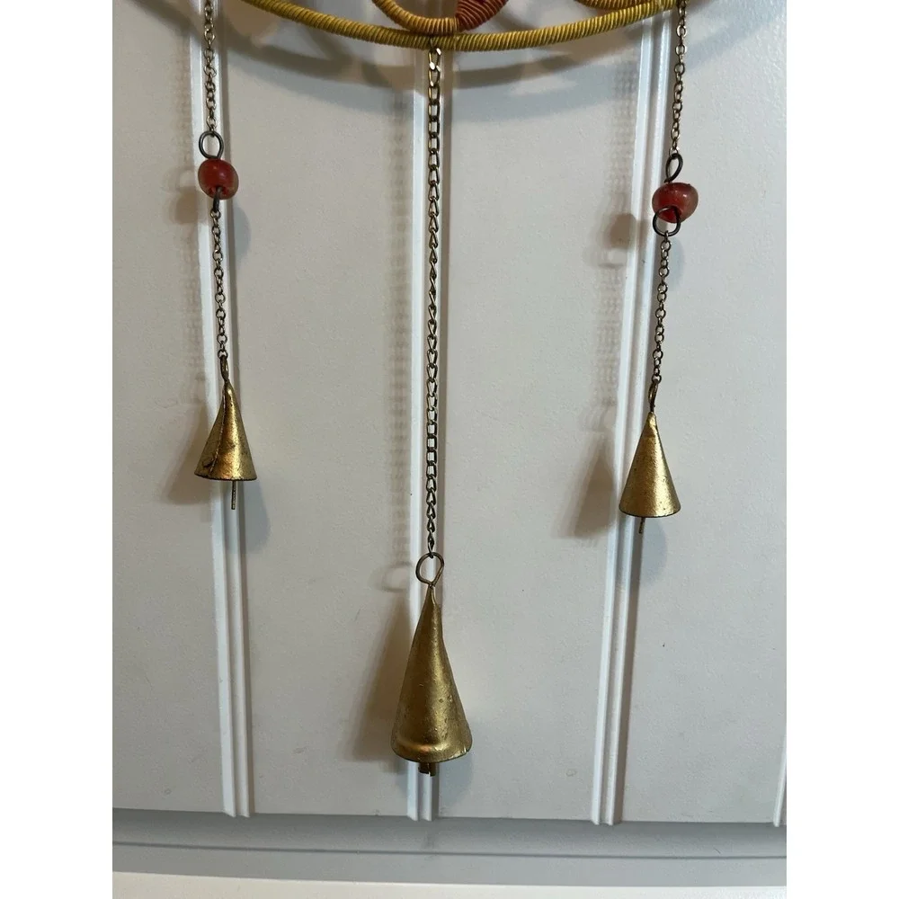 Decorative Moon Phases Wall Hanging Boho String Colorful Bells/Chimes 31x14